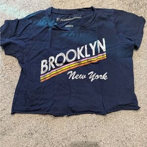 Brooklyn New York Kids Navy T-Shirt by prime Peter